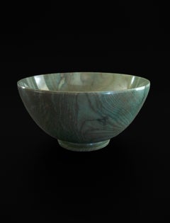 Vintage 'Wood-Grain' Striated Hardstone Tea Bowl - China - Late 20th Century