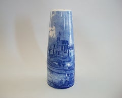PALISSY POTTERY - "Windsor Castle" - Blue Transferware Sugar Caster - Circa 1950