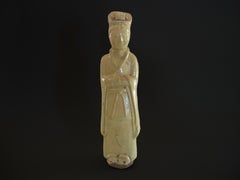 Rare 7th C. Chinese Tang Dynasty Straw-Glazed Figure with Important Provenance