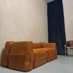 Pair of 932 lounge chairs in leather by Mario Bellini for Cassina, Italy 1964