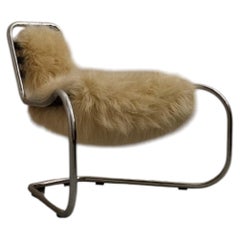 Curvy Lounge Chair with Synthetic Fur by Luca Pasqualotti for Seconda Giovinezza 2024