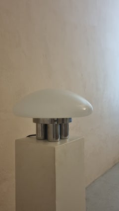 Magnolia table lamp by Sergio Mazza for Quattrifolio, 1960, Italy, opal glass.