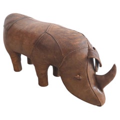 Scultura in pelle di rinoceronte realizzata a mano in stile vintage Dimitri Omersa, Inghilterra
