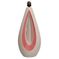 1950s French Ceramic Table Lamp, in the Style of Pol Chambost or Georges Jouve