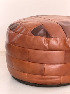 Pouf vintage De Sede in pelle patchwork – Svizzera, anni ’70