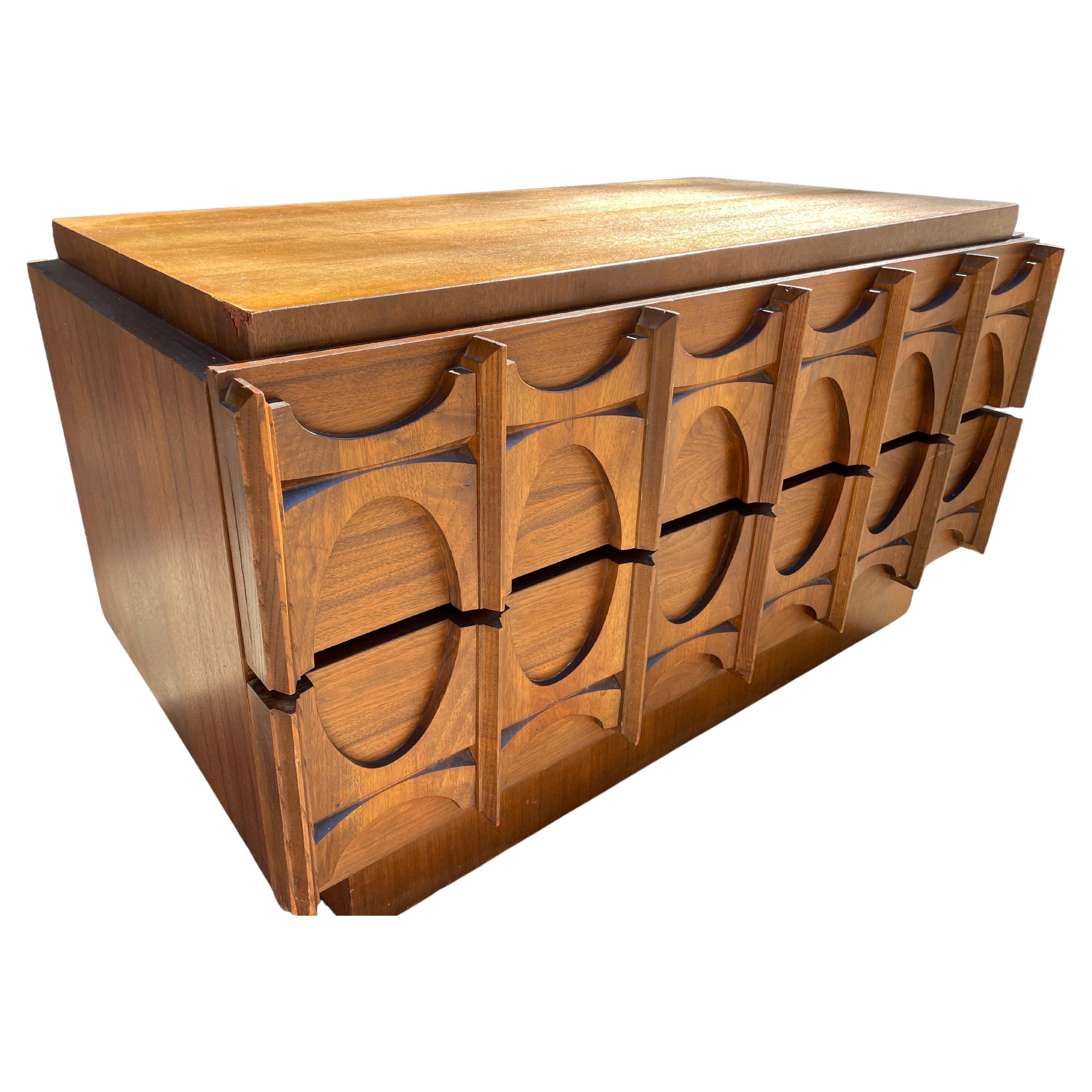 Late 20th Century Paul Evans Style Brutalist Credenza Chest for Tobago, circa 1970s