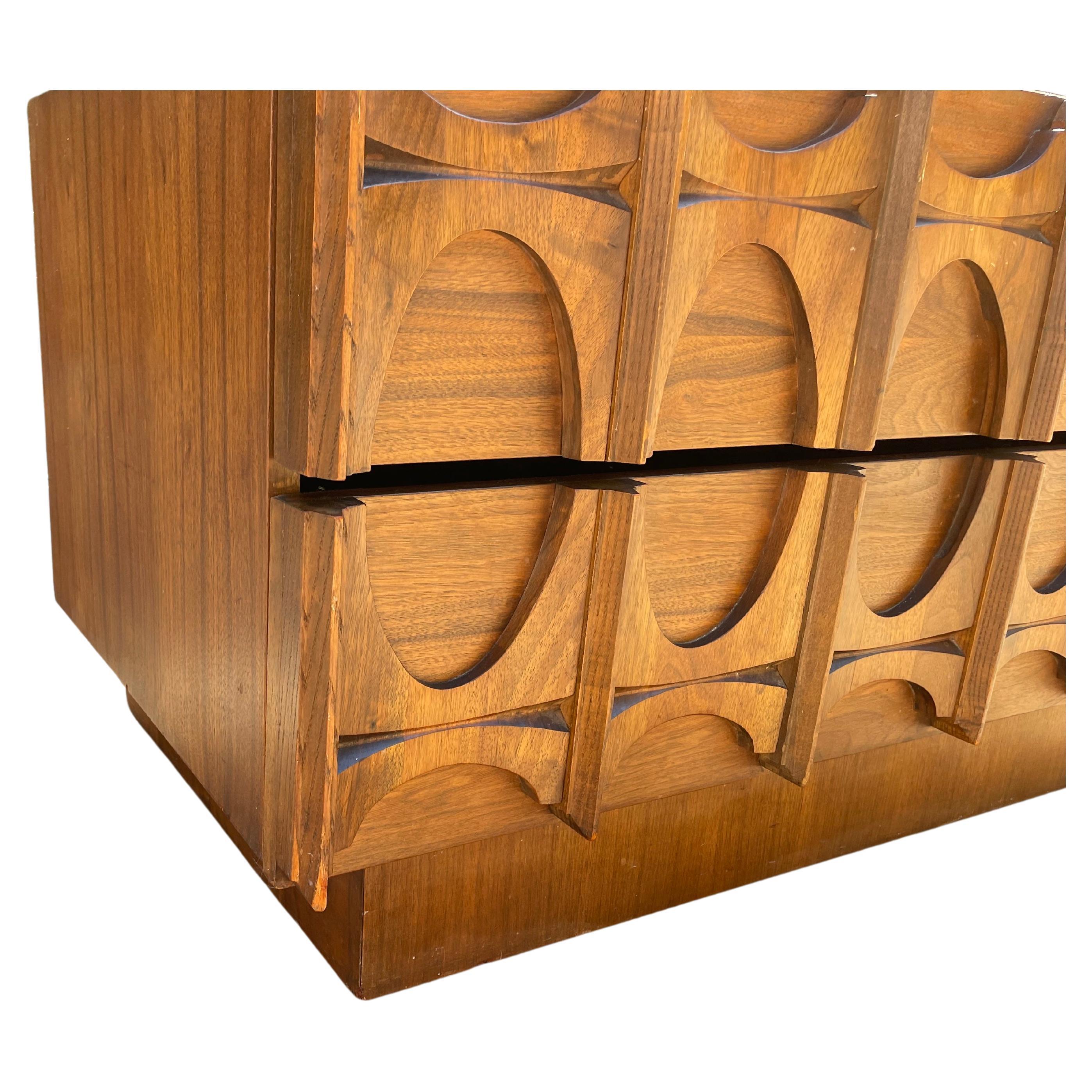 Canadian Paul Evans Style Brutalist Credenza Chest for Tobago, circa 1970s