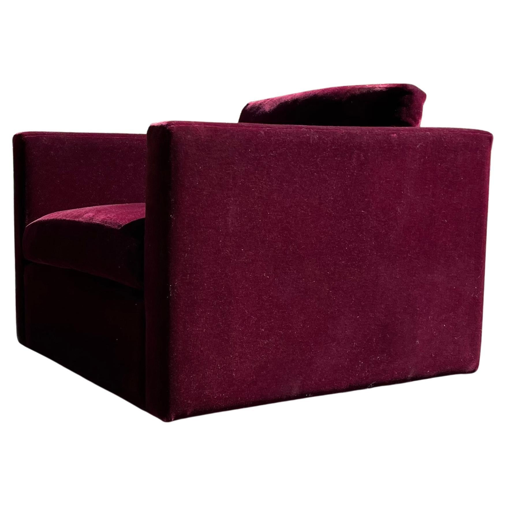 Knoll Pfister Club Chair in Red Mohair, 1970s