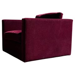 Knoll Pfister Clubsessel aus rotem Mohair, 1970er-Jahre