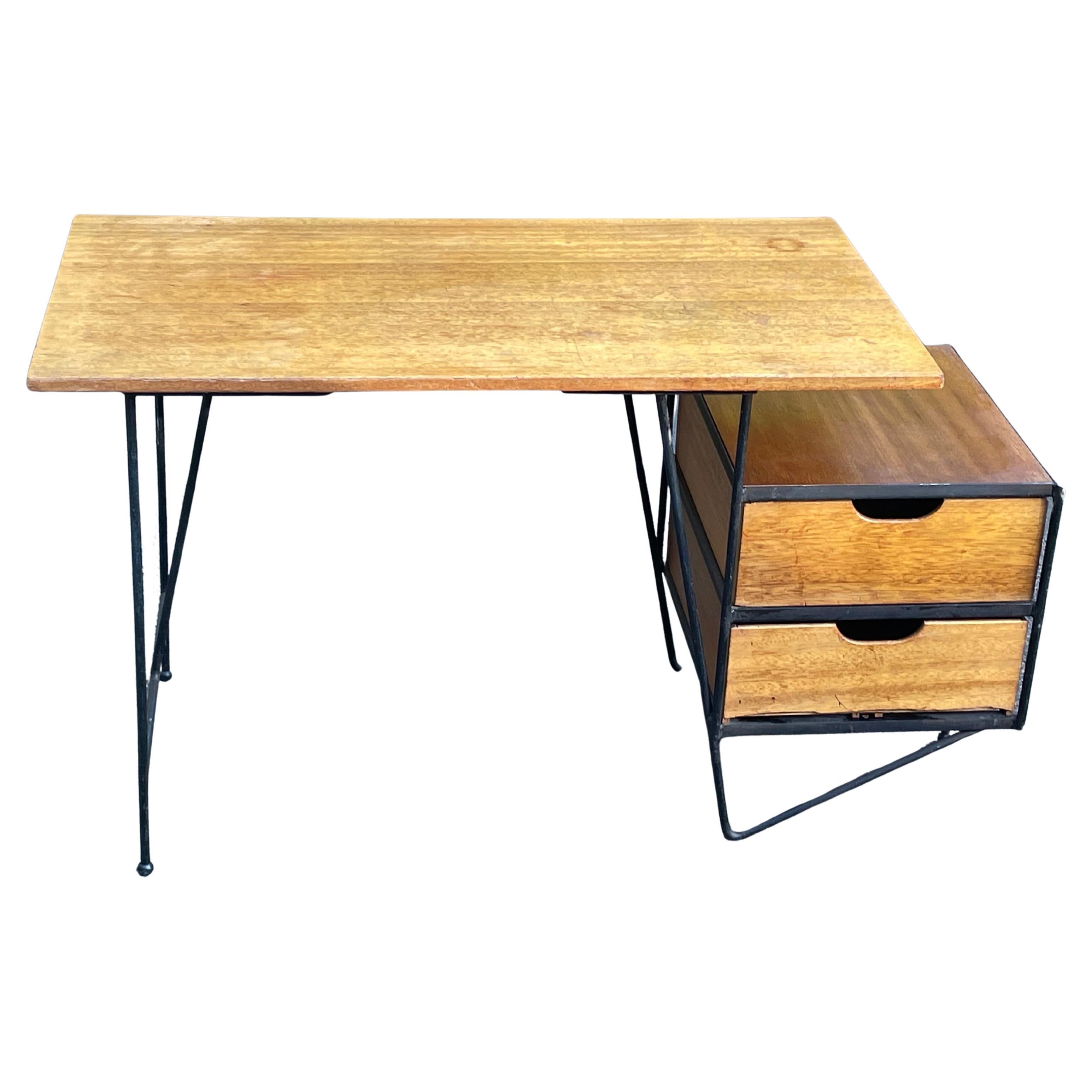 American Vista of California Floating Modernist Desk, 1950s For Sale