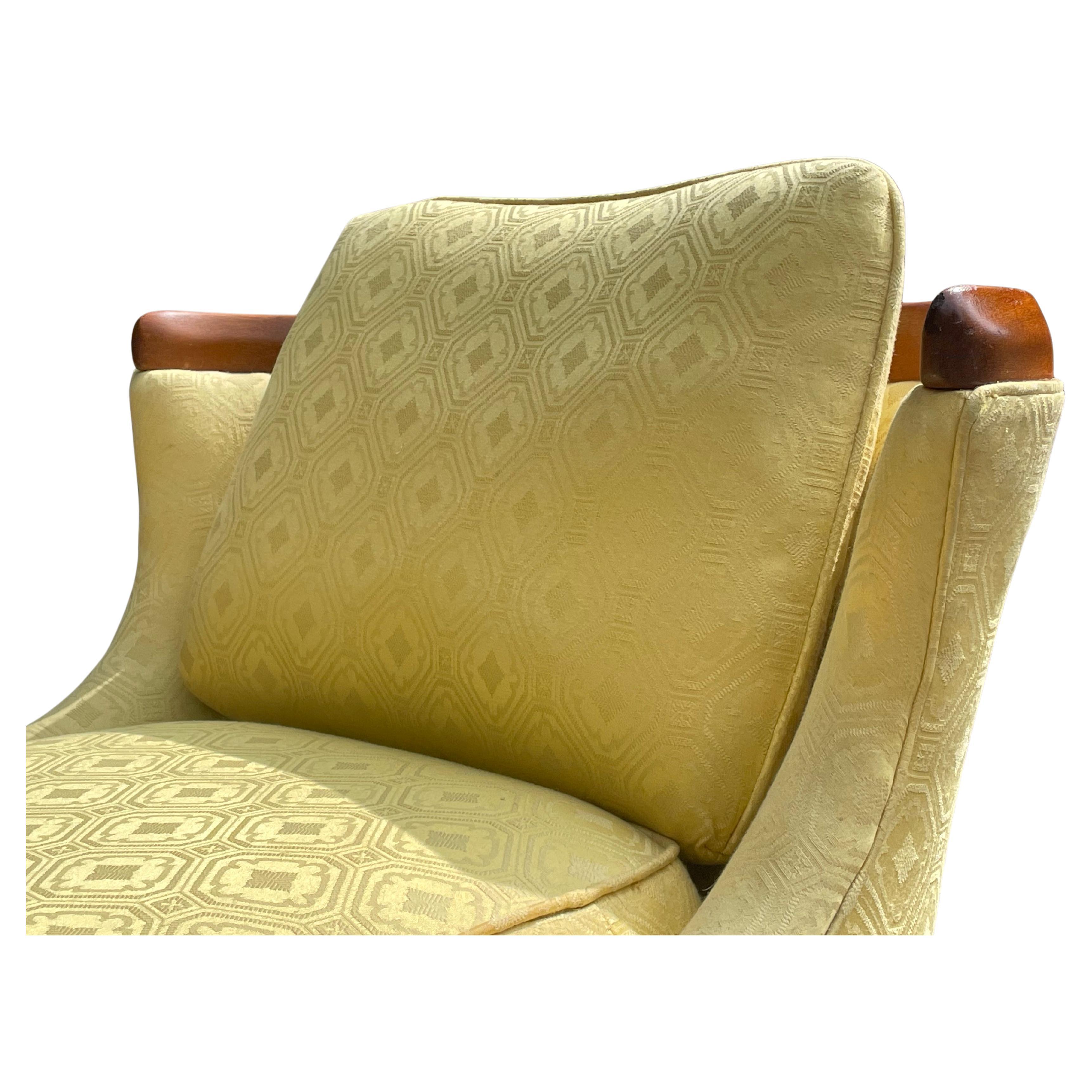 Mid-Century Modern Vintage Sculptural Walnut Lounge Chair by Erwin Lambeth for Tomlinson