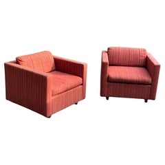 Mid-Century Pair of Cube Lounge Chairs - Circa 1970s