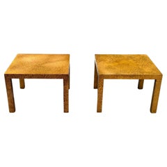 Mesillas de noche de madera de nudo, circa 1970