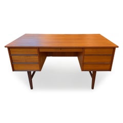 1960s Danish Modern Teak Executive Desk