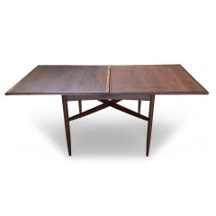 Mid-Century Walnut Flip-Top Dining Table