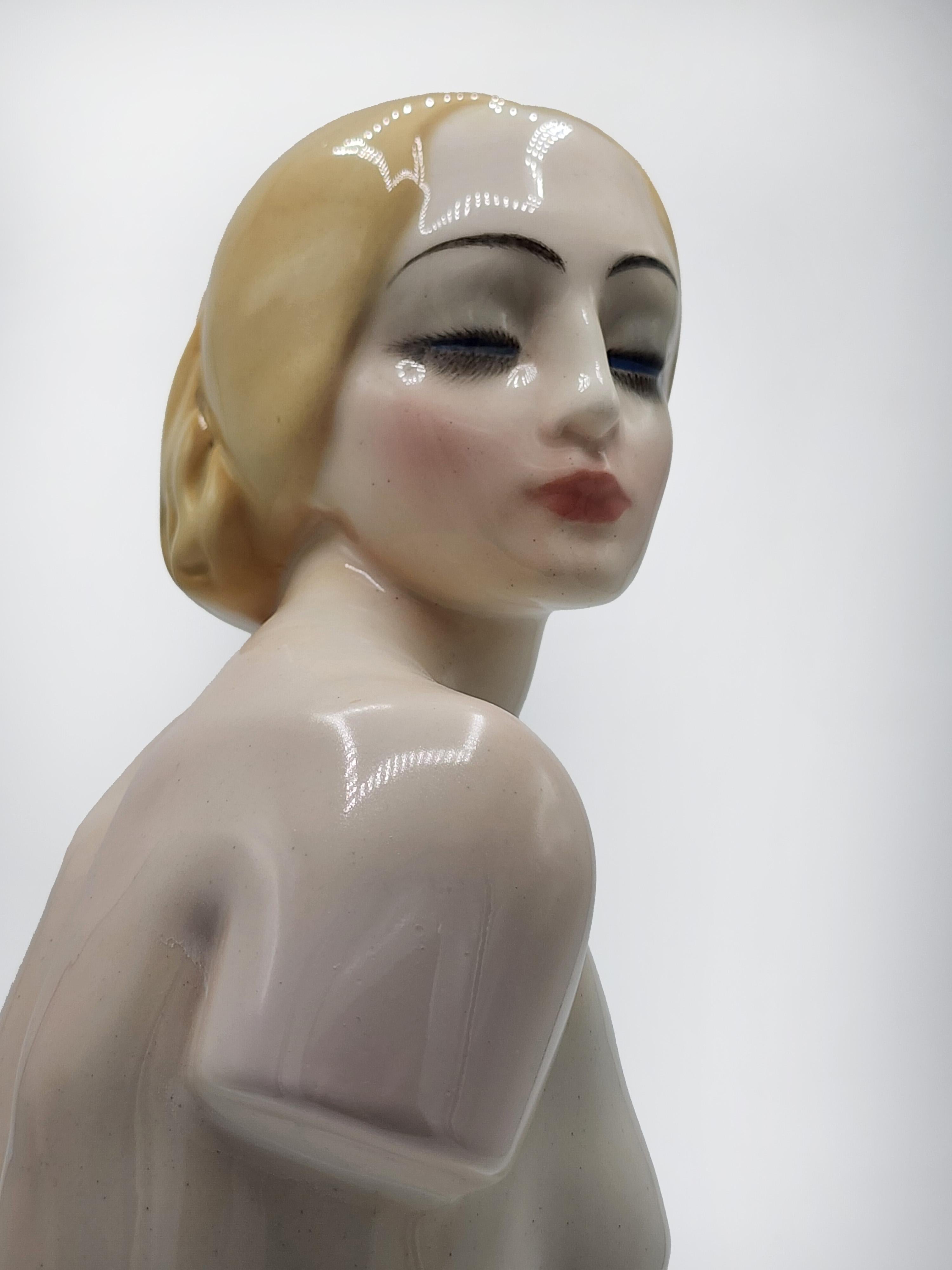 Art Déco Figurina in porcellana italiana Essevi Torino in vendita