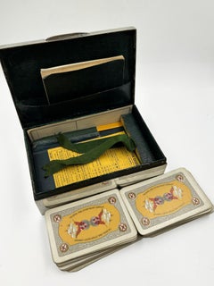 English Sterling Silver “Bridges” Playing Card Box, 20th Century