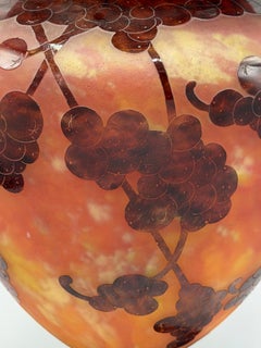 Antique French Art Nouveau Glass Vase by L. Victor Thomas