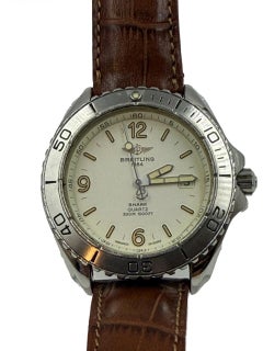 1990s Breitling Shark Quartz Stainless Steel Diver's Wristwatch