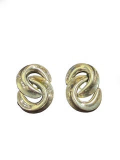 Antonio Belgiorno Sculptural 900 Silver Clip-On Earrings, Argentina, c. 1960
