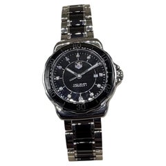 TAG Heuer Formula 1 Ceramic Black Dial Diamond Marker Watch, circa 2010