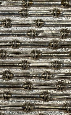 Scatola in bambù placcata argento di Maria Pergay, Francia, intorno al 1970