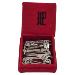 Antonio Belgiorno 900 Silver Miniature Tool Set with Original Case
