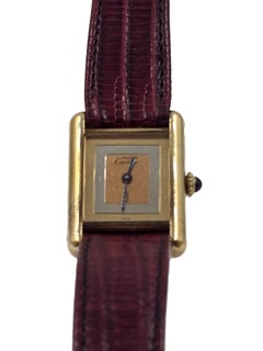 Vintage Cartier Must de Cartier Tank Vermeil Wristwatch
