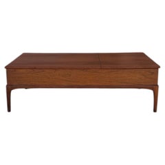 1960s Mid-Century Modern “Rythm” Walnut Coffee Table With Storage by Lane