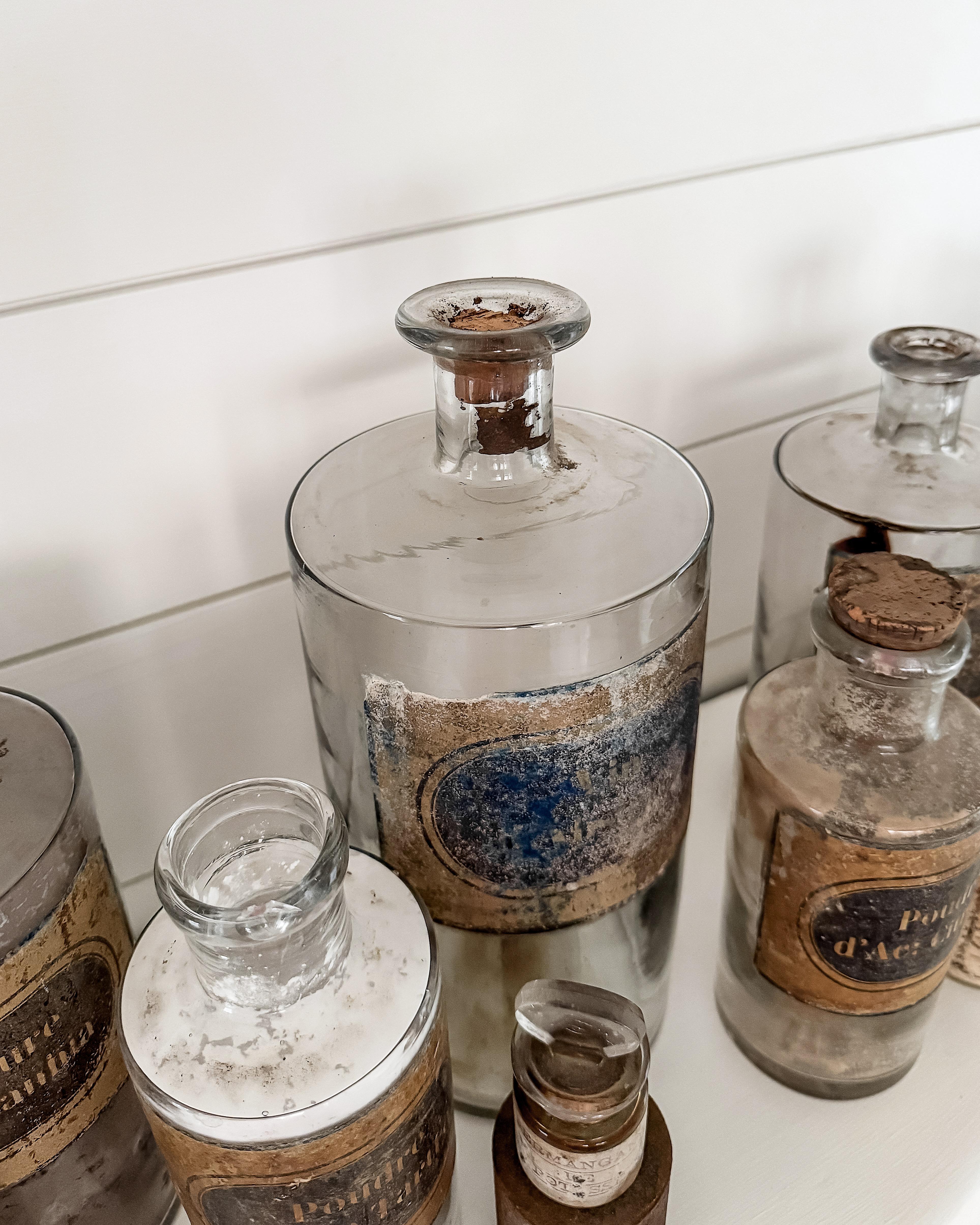 Set of 14 19th and 20th Century French Apothecary Bottles For Sale 9