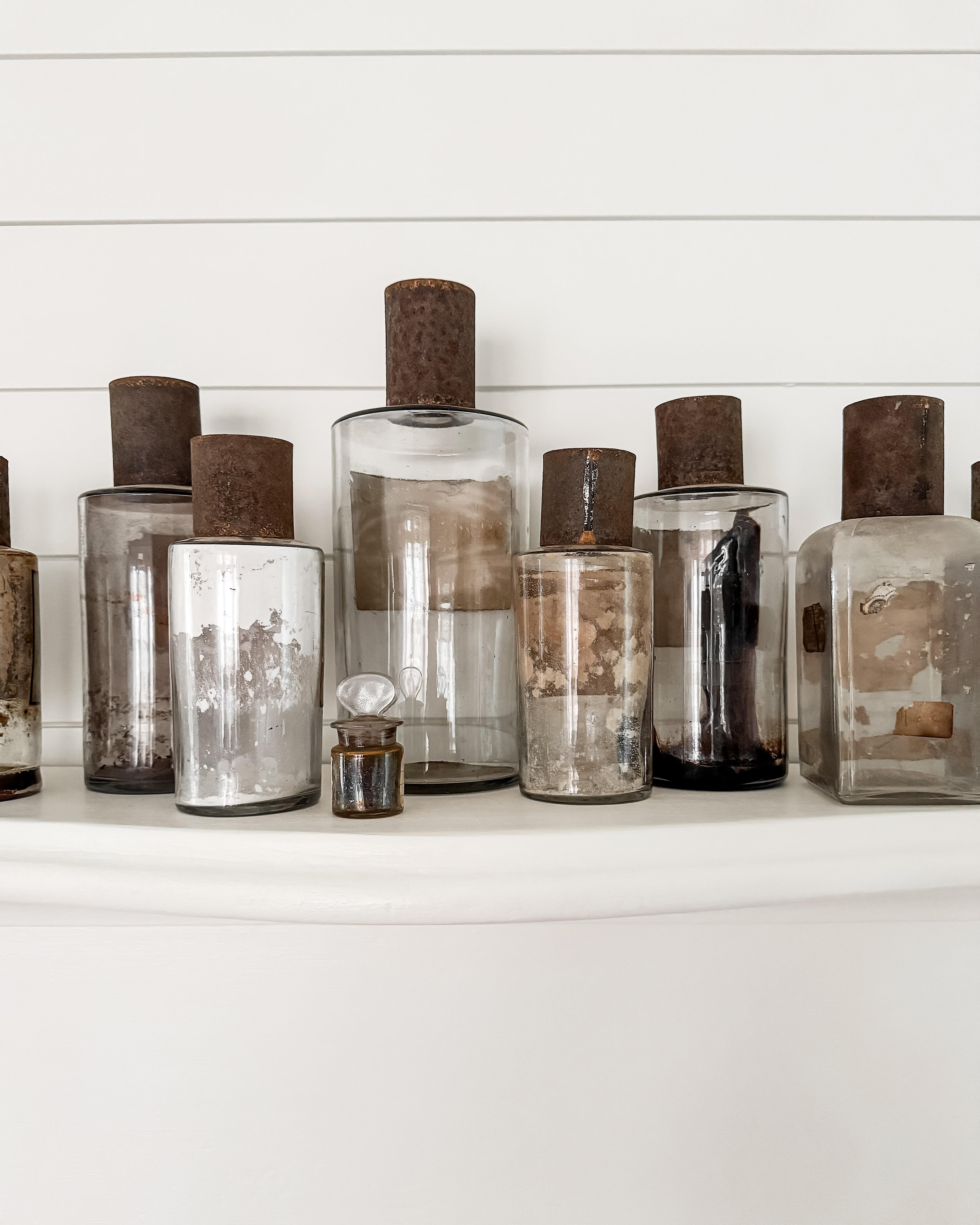 Set of 14 19th and 20th Century French Apothecary Bottles For Sale 13