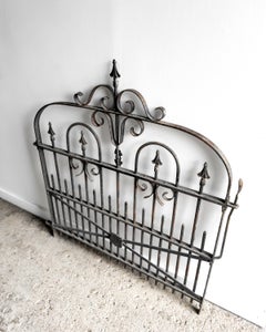 Antique 19th-Century Wrought Iron Spear-Top Garden Gate
