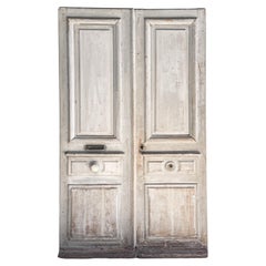 Pair of 19th-Century French Painted Oak Louis XVI Style Exterior Doors