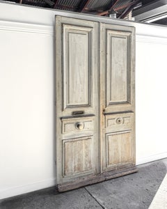 Pair of 19th-Century French Painted Oak Louis XVI Style Exterior Doors