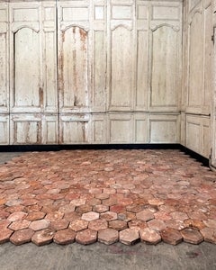 Baldosas de terracota francesas recuperadas del siglo XVIII, 108 pies cuadrados