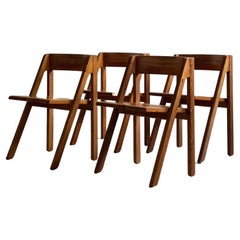 8 Danish Dining Chairs in Solid Pine by Nissen & Gehl 1970, Model: Fyrkat