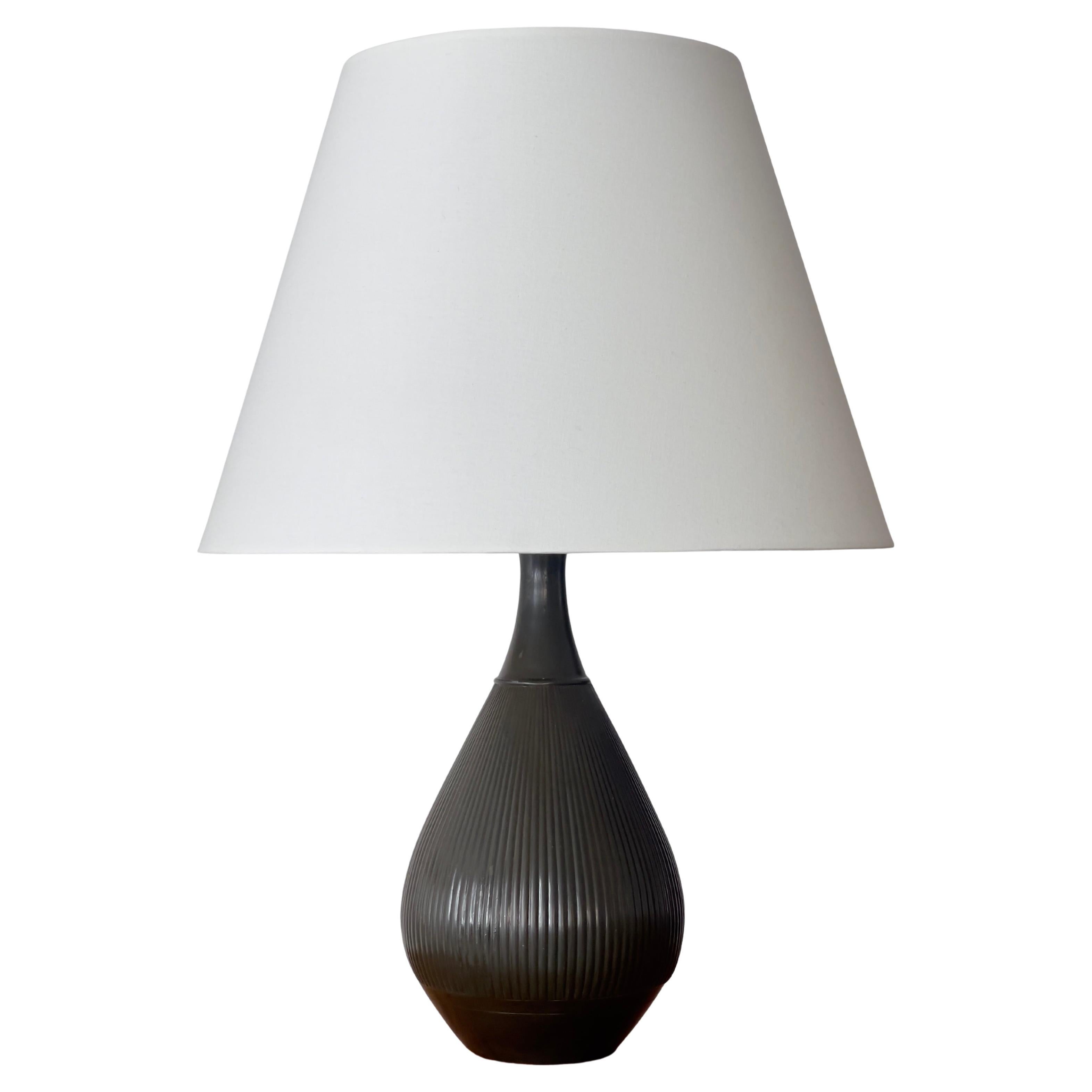 1920s Art Deco table lamp in disco metal by sculptor Just Andersen, Copenhagen