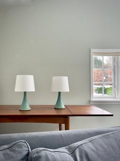 Preben Brandt Larsen turquoise ceramic table lamps.Denmark1970