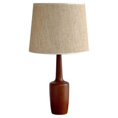 Danish Mid-Century Solid Teak Table Lamp, 1950s, in the Style of Finn Juhl