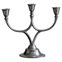 Just Andersen Model 1351 Three-Arm Art Deco Candelabra, Denmark