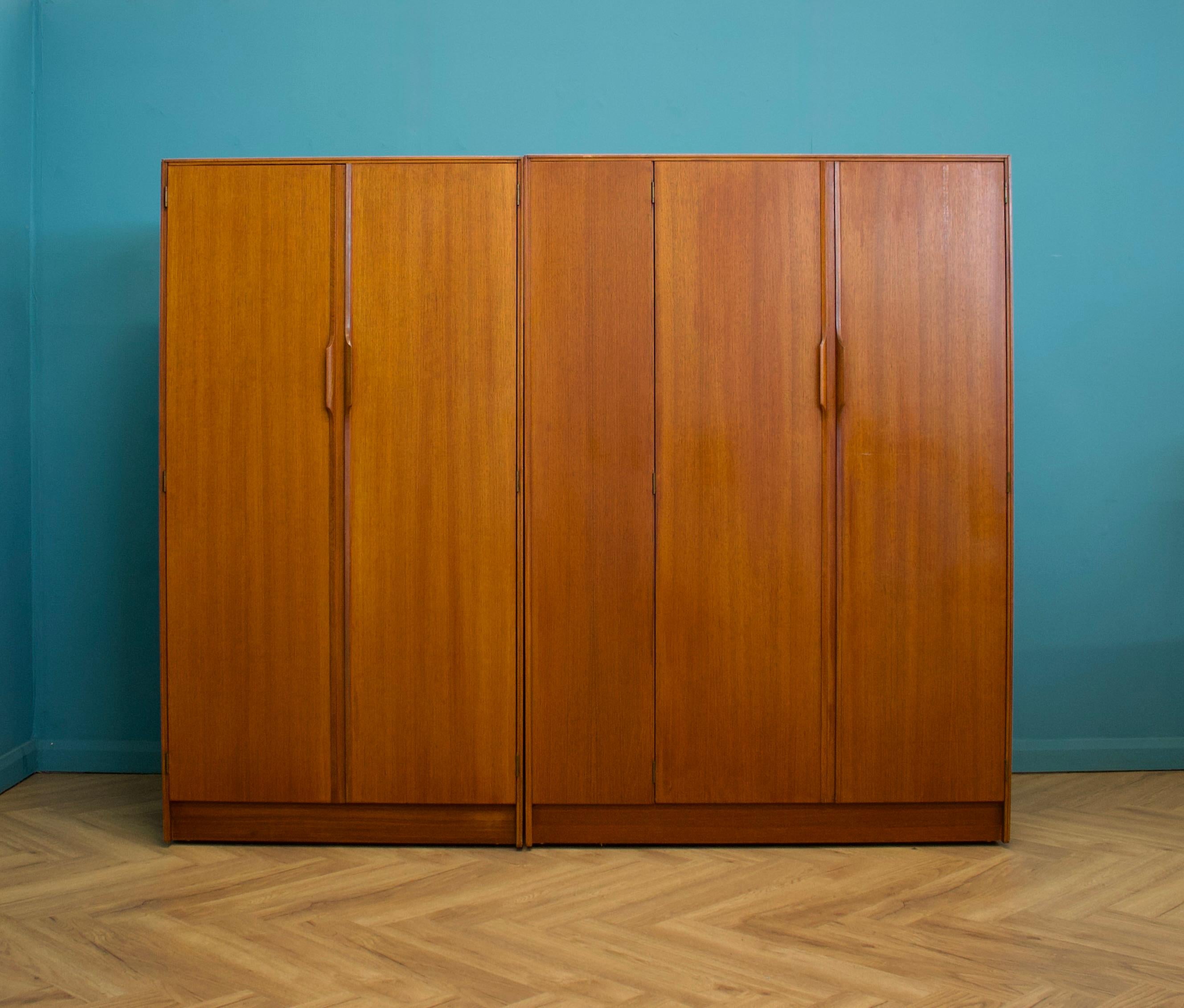 Veneer Teak Double Wardrobe from Austinsuite, 1960s For Sale