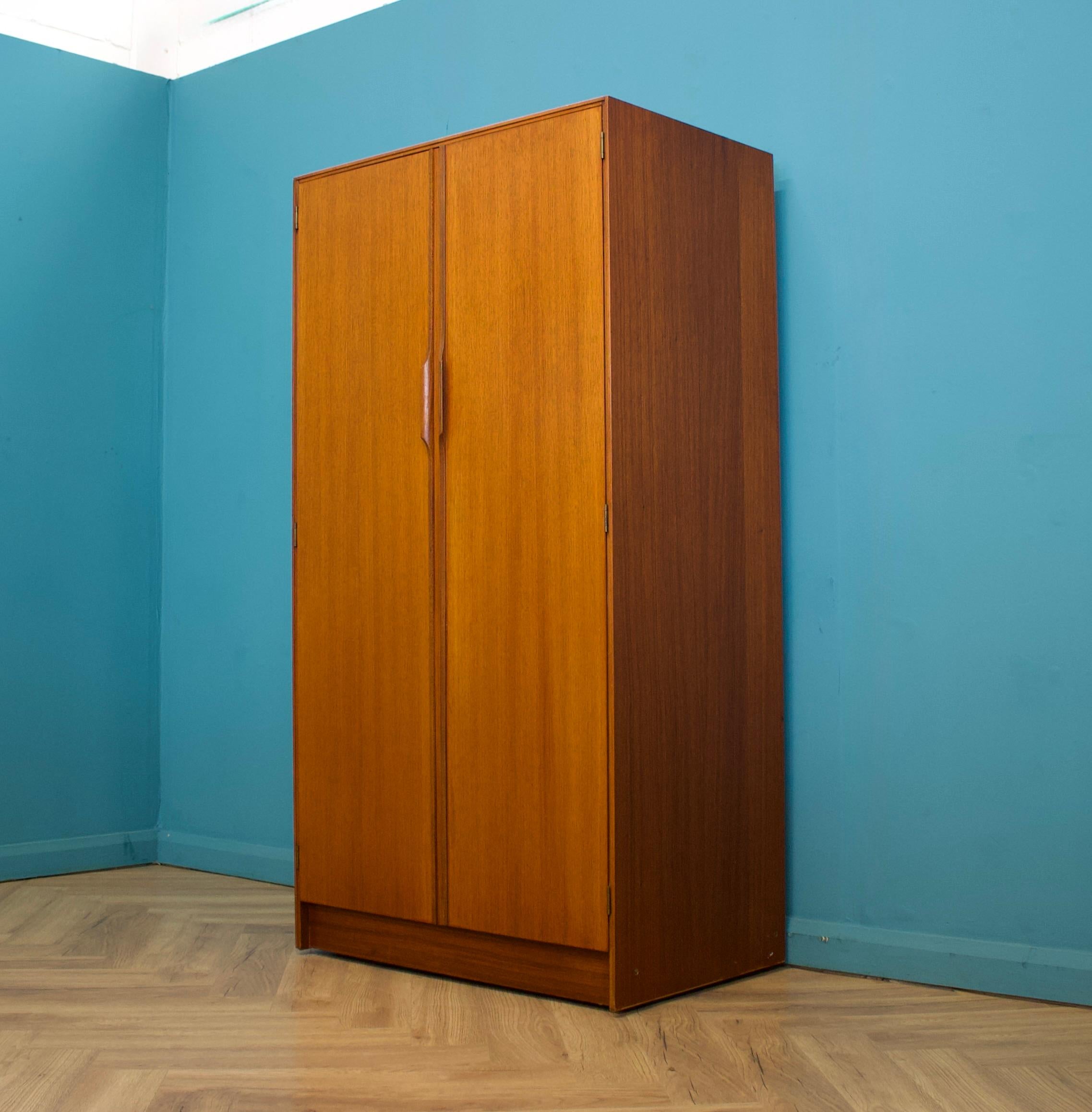Mid-Century Modern Teak Double Wardrobe from Austinsuite, 1960s For Sale