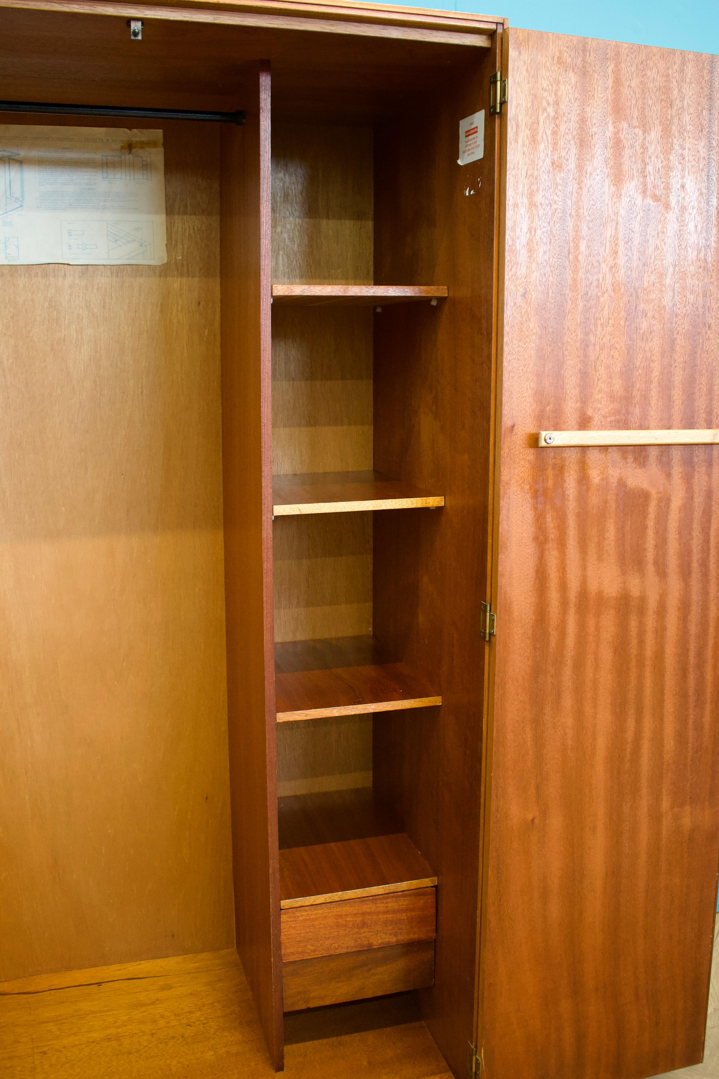 Teak Double Wardrobe from Austinsuite, 1960s For Sale 4