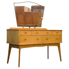 Mid Century Dressing Table in Walnut by Alfred COX for Heals, 1950s