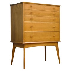 Mid-Century Walnut Chest of Drawers by Alfred COX for Heals, 1950s