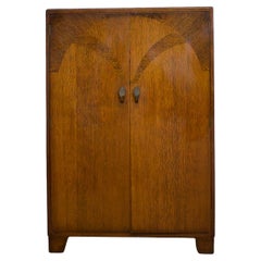 Armadio compatto in Oak Vintage Art Deco, anni 30
