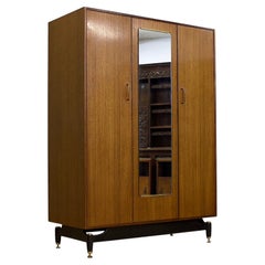 Mid Century Tola and Black Wardrobe From G Plan, 1960s