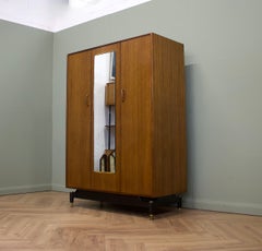 Mid Century Tola and Black Wardrobe From G Plan, 1960s