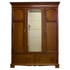 Antique Edwardian Walnut Wardrobe, 1900s