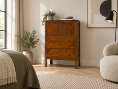 Art Deco Oak Tallboy, 1930s